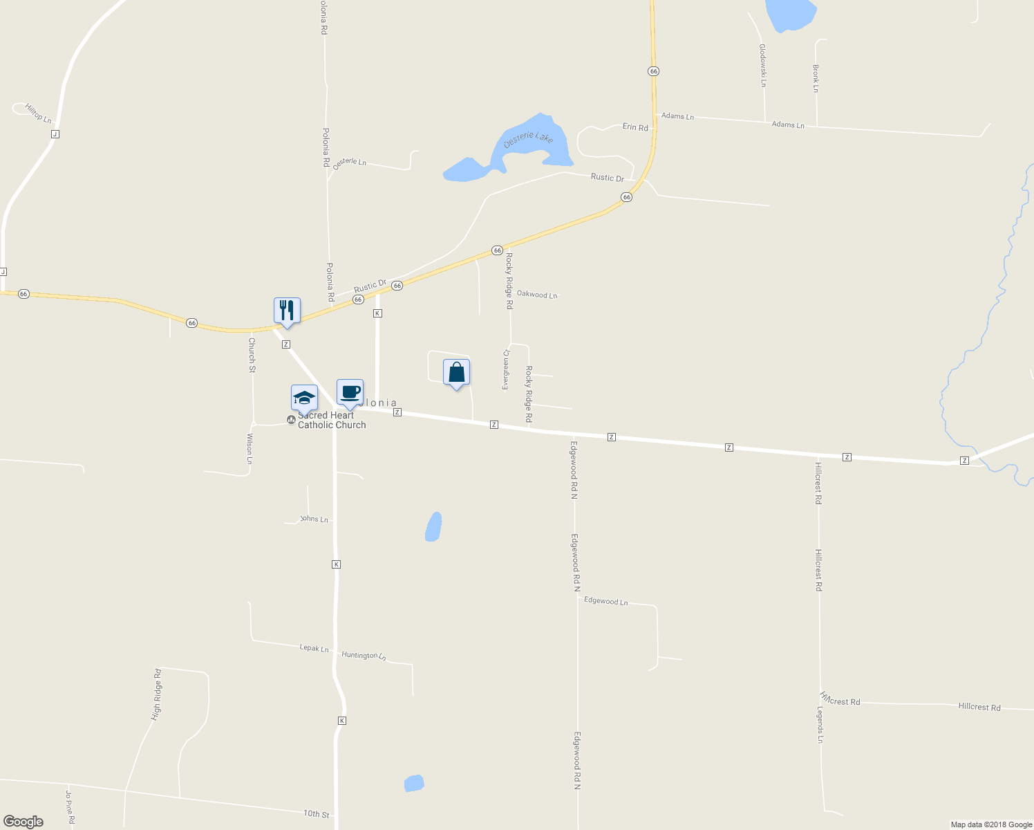 map of restaurants, bars, coffee shops, grocery stores, and more near 7640 County Road Z in Custer