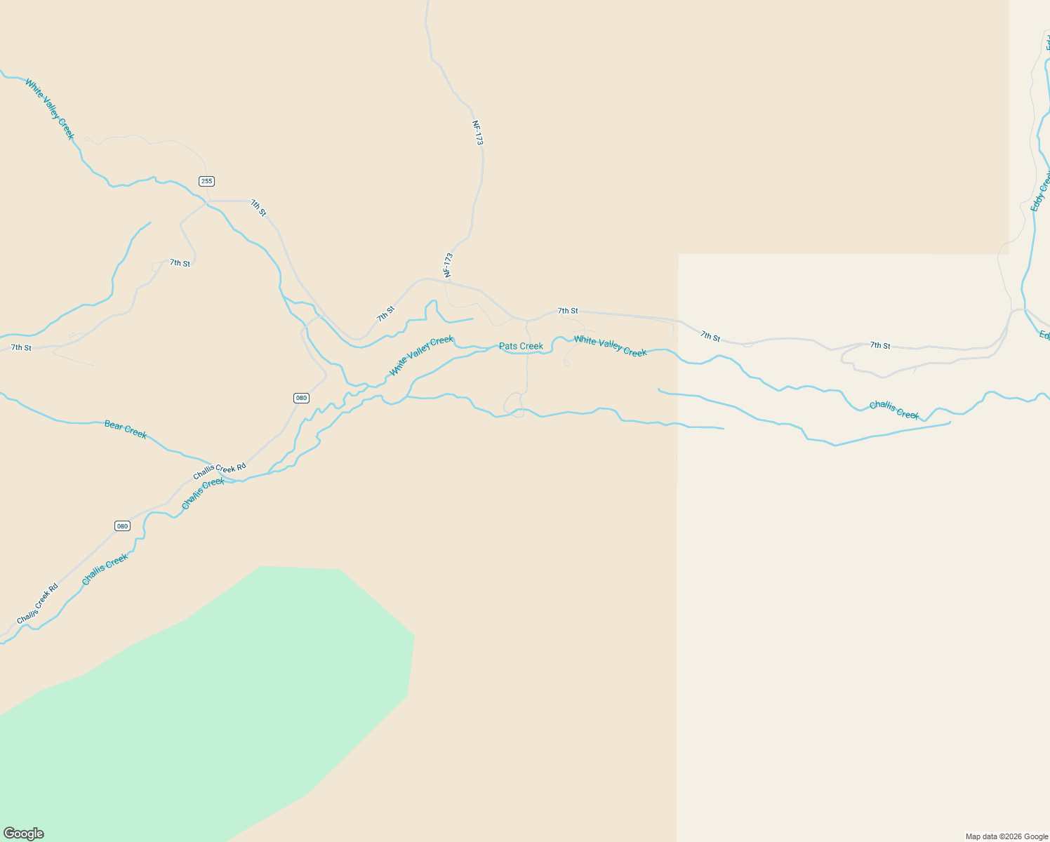 map of restaurants, bars, coffee shops, grocery stores, and more near 9885 Challis Creek Road in Challis