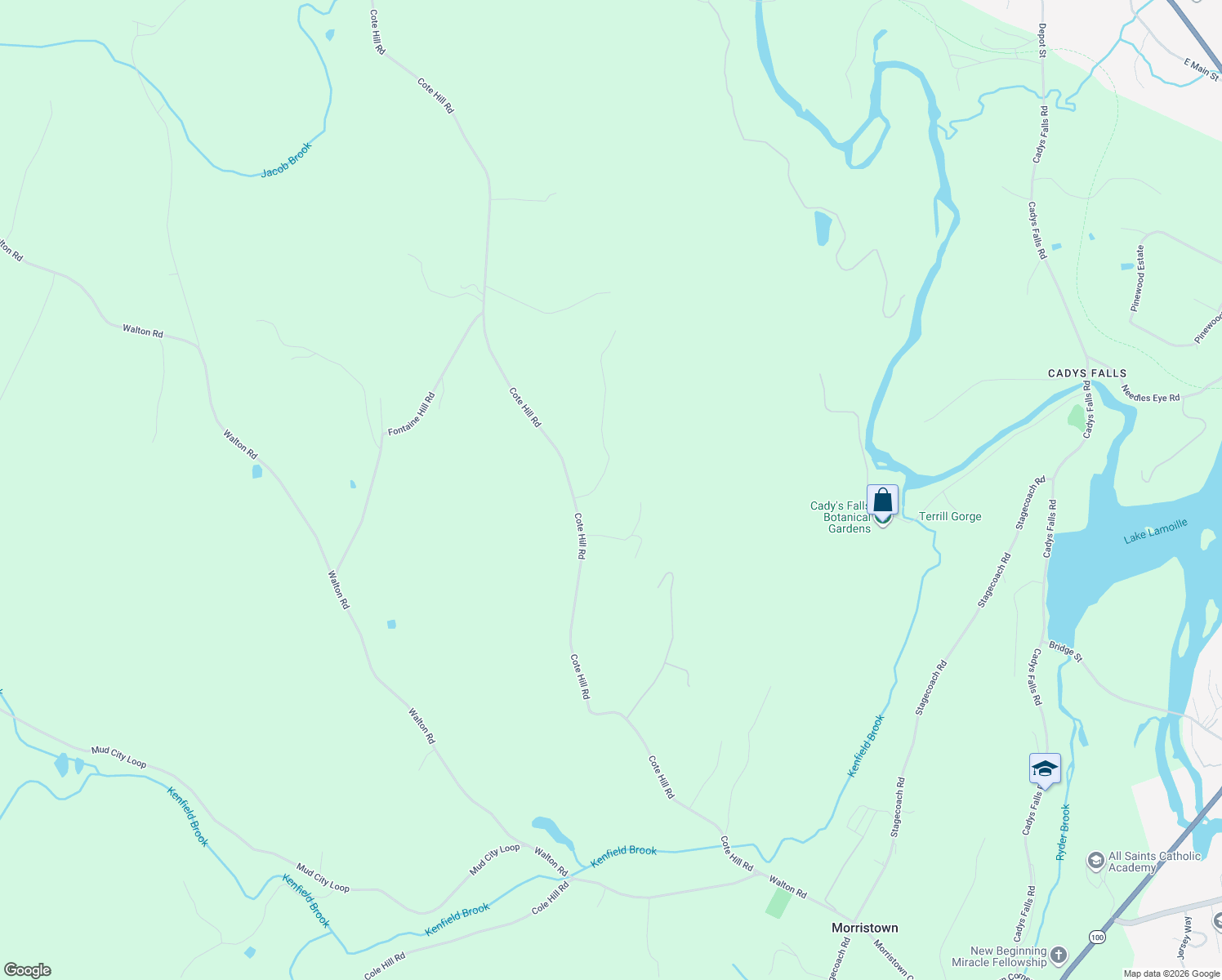 map of restaurants, bars, coffee shops, grocery stores, and more near 94 White Birch Road in Morristown