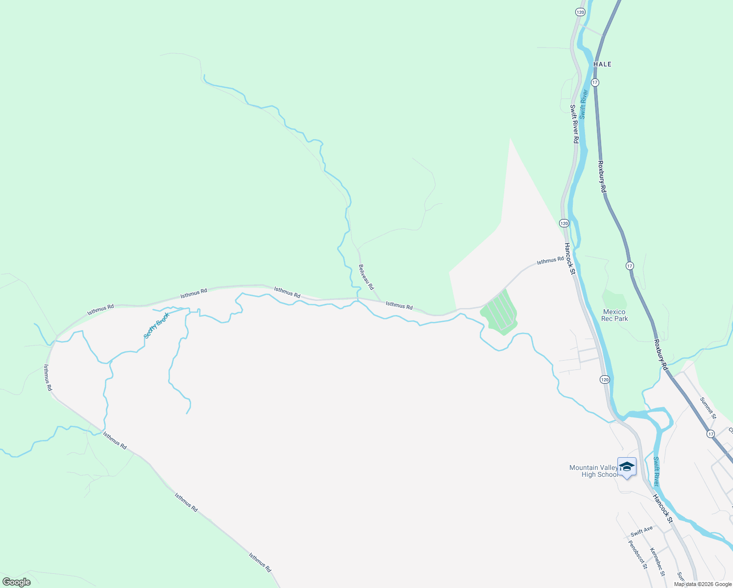 map of restaurants, bars, coffee shops, grocery stores, and more near 19 Isthmus Road in Rumford
