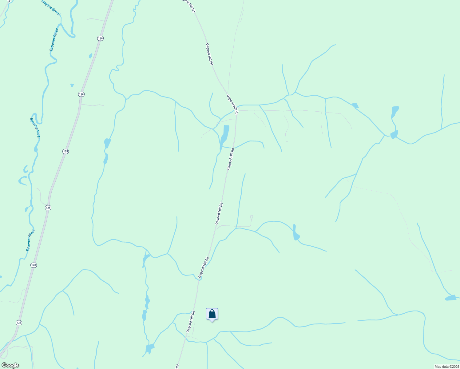 map of restaurants, bars, coffee shops, grocery stores, and more near 889 Osgood Hill Rd in Westford