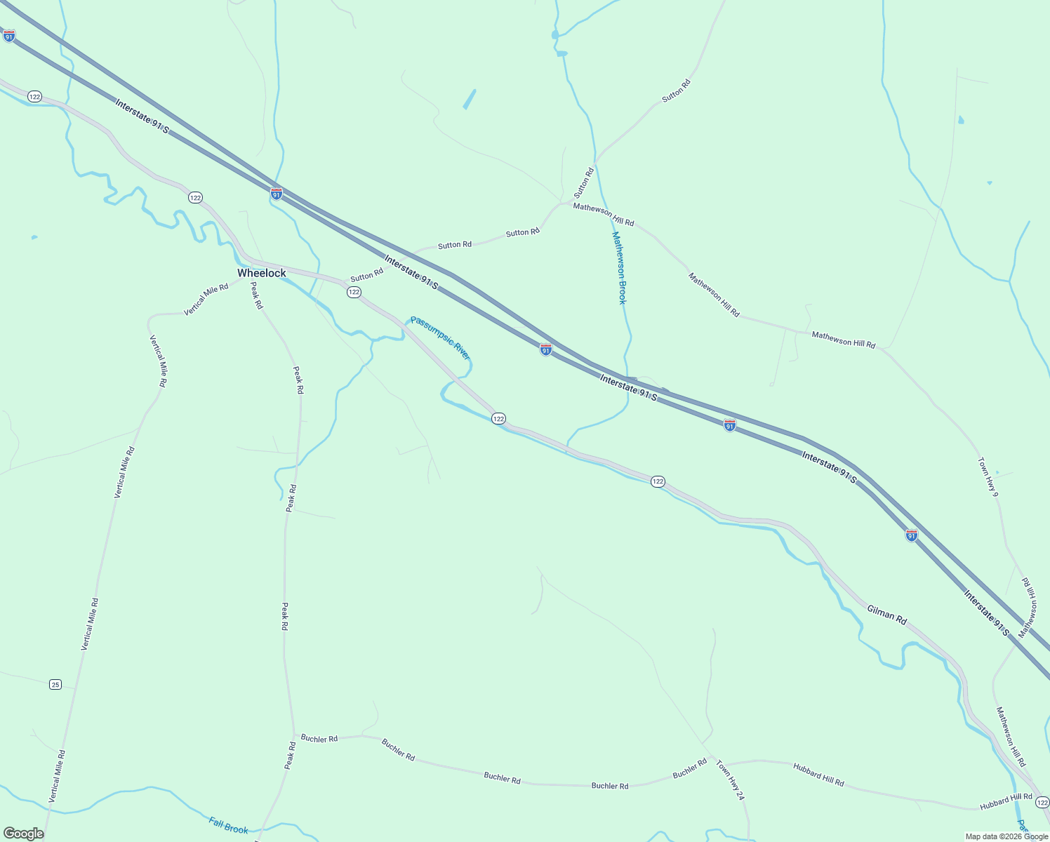 map of restaurants, bars, coffee shops, grocery stores, and more near 470 Vermont 122 in Wheelock