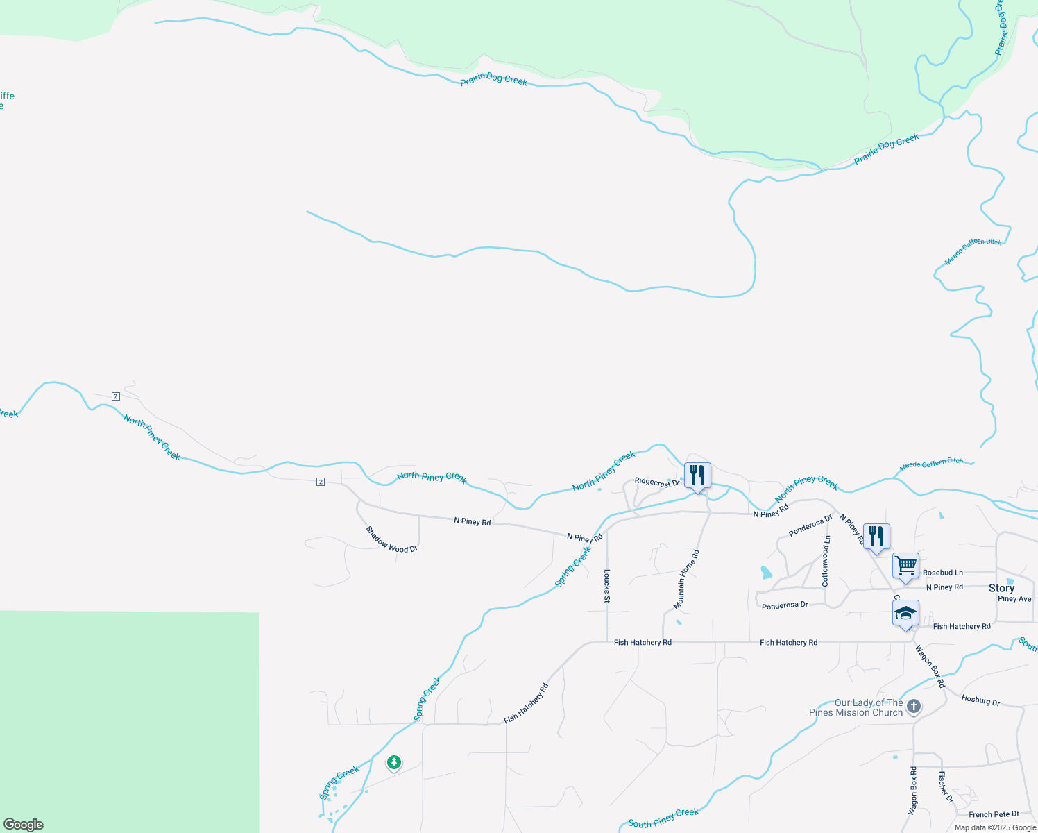 map of restaurants, bars, coffee shops, grocery stores, and more near in Story