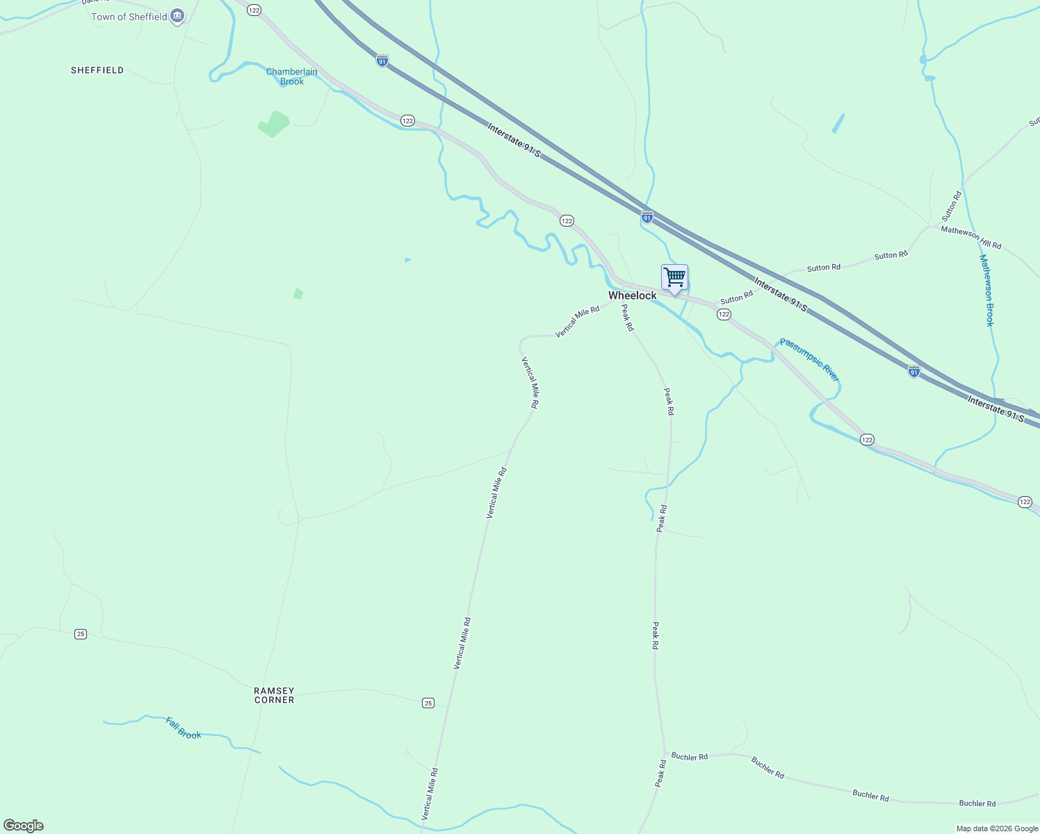 map of restaurants, bars, coffee shops, grocery stores, and more near 522 Vertical Mile Road in Wheelock