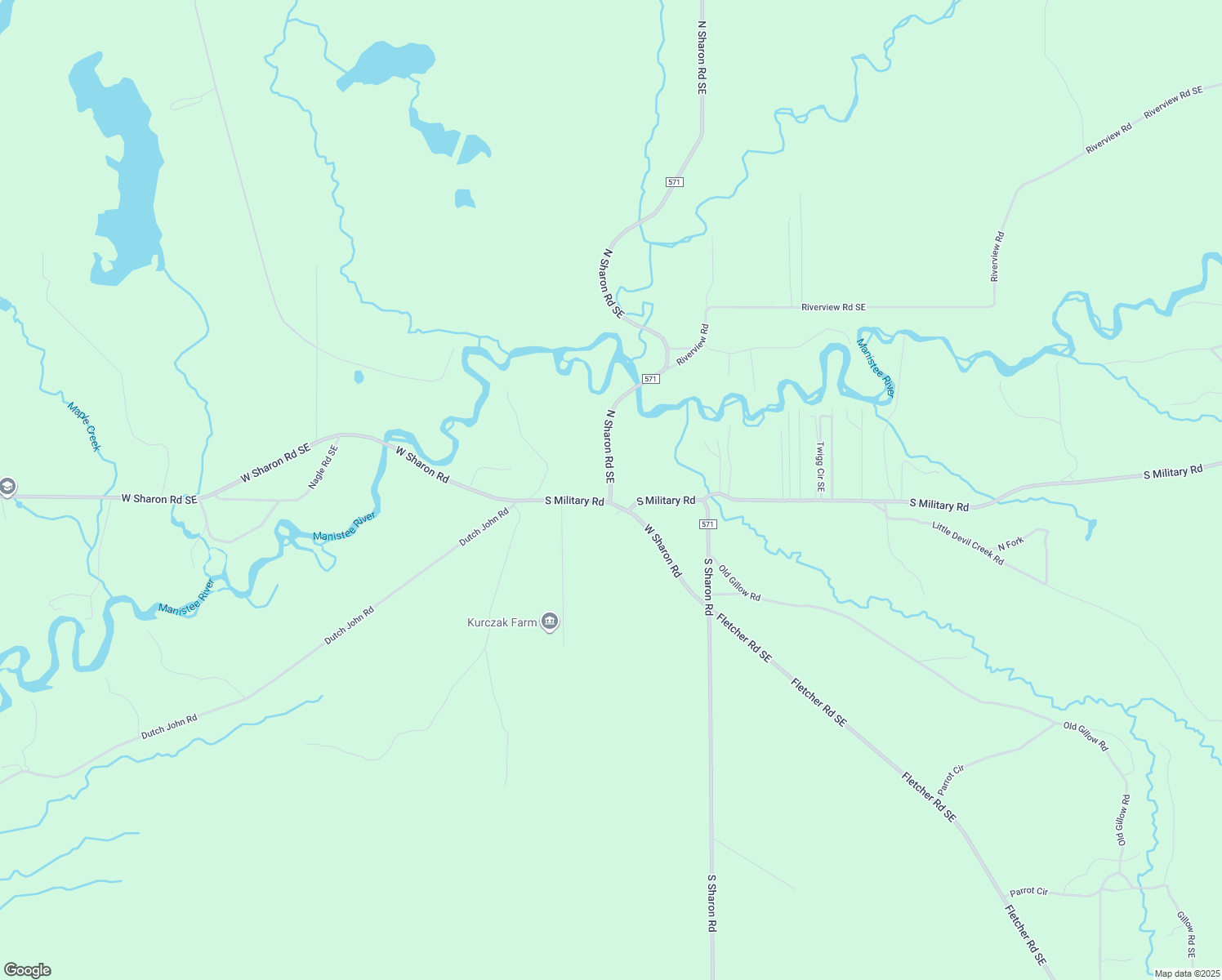 map of restaurants, bars, coffee shops, grocery stores, and more near 8801 North Sharon Road Southeast in Fife Lake