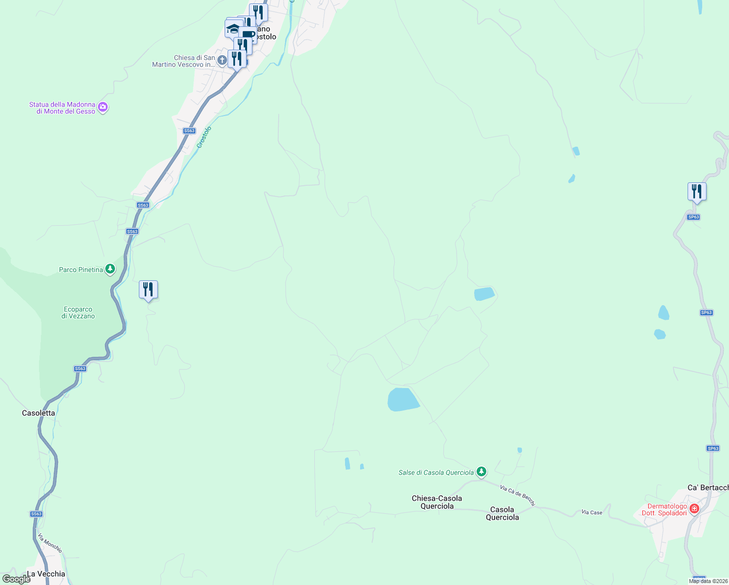 map of restaurants, bars, coffee shops, grocery stores, and more near in Province of Reggio Emilia