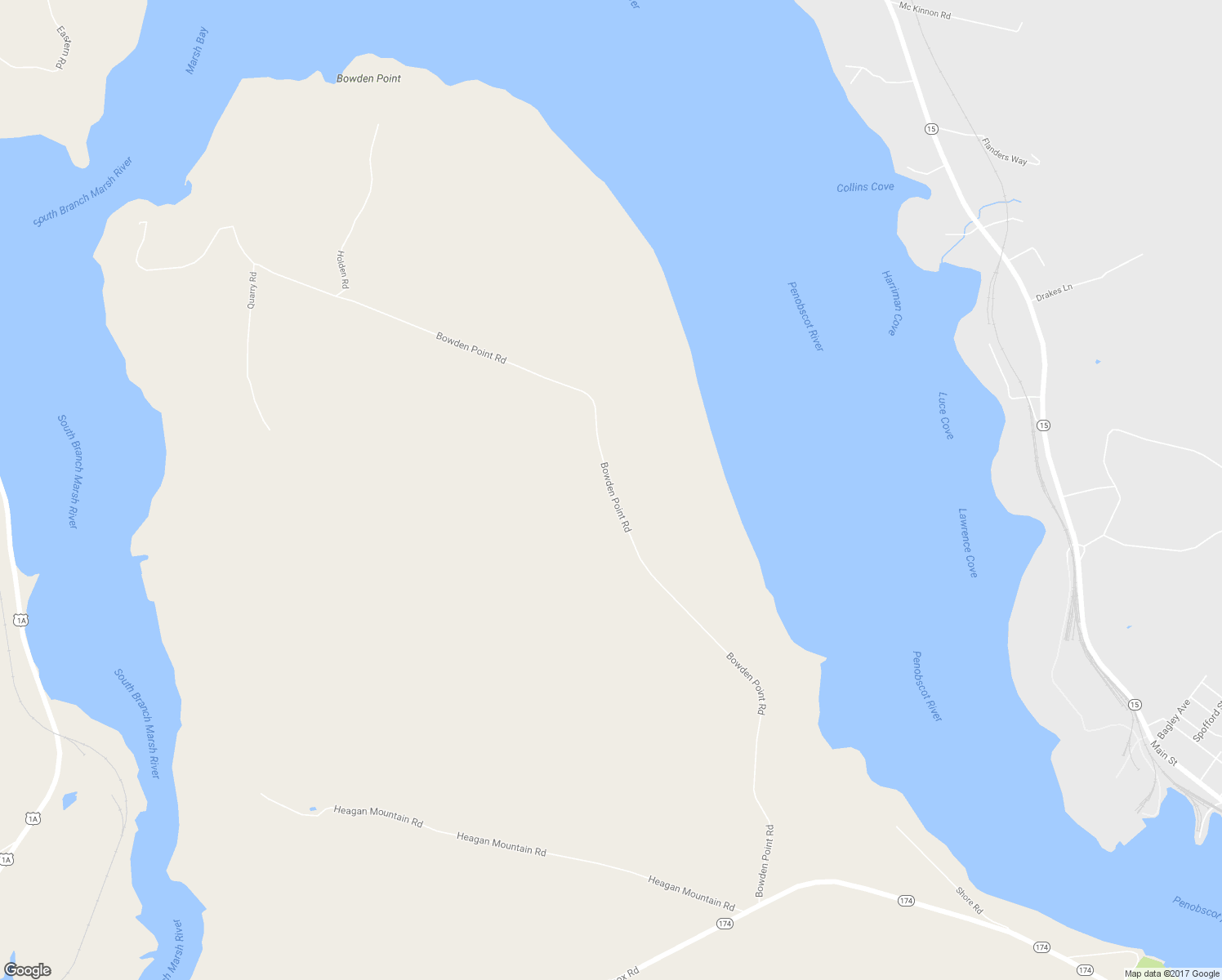 map of restaurants, bars, coffee shops, grocery stores, and more near 157 Bowden Point Road in Prospect