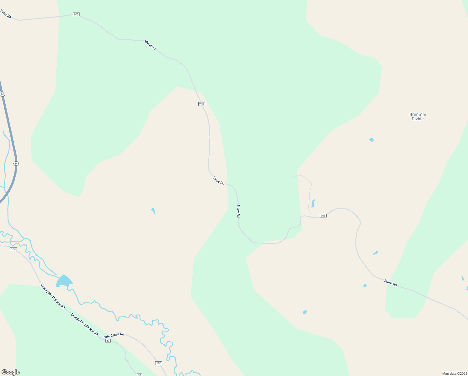 map of restaurants, bars, coffee shops, grocery stores, and more near Shaw Road in Hulett