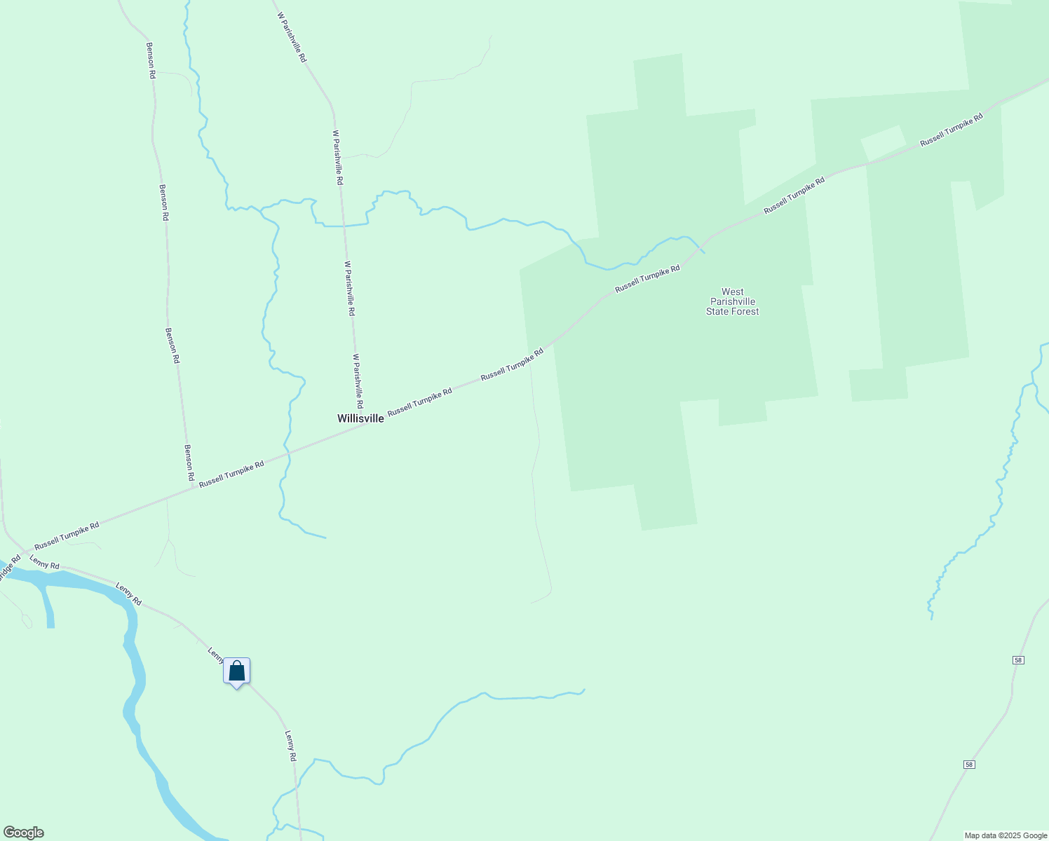 map of restaurants, bars, coffee shops, grocery stores, and more near 36 Cobble Rd in Potsdam