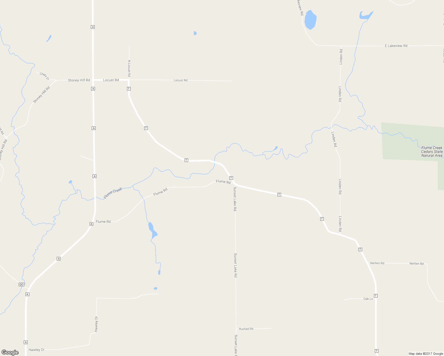 map of restaurants, bars, coffee shops, grocery stores, and more near 10364 Flume Road in Rosholt