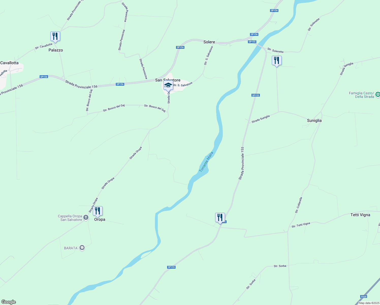 map of restaurants, bars, coffee shops, grocery stores, and more near in Province of Cuneo