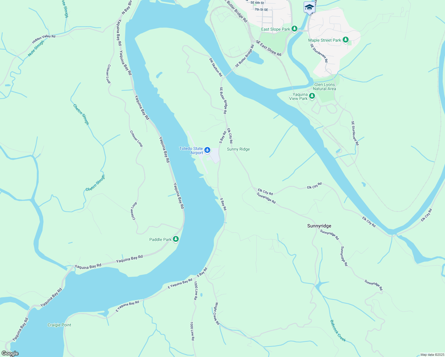 map of restaurants, bars, coffee shops, grocery stores, and more near 202-340 S Bay Rd in Toledo