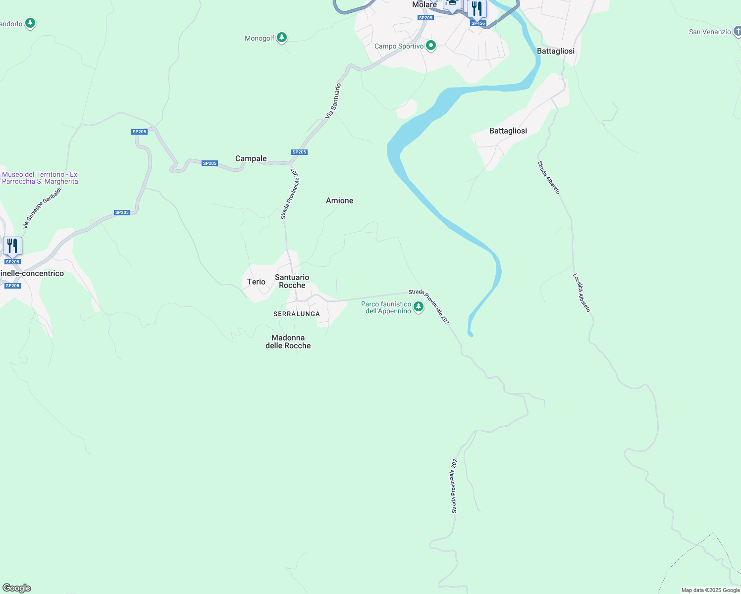 map of restaurants, bars, coffee shops, grocery stores, and more near 12 Via Cerreto in Provincia di Alessandria