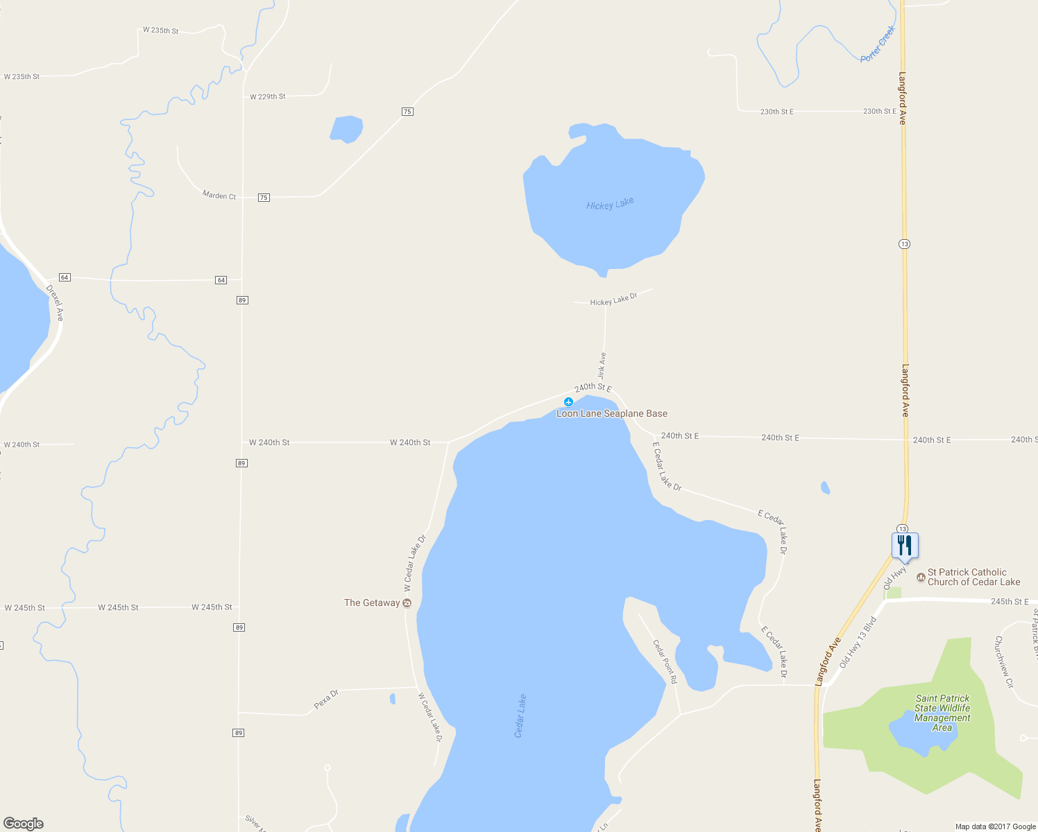 map of restaurants, bars, coffee shops, grocery stores, and more near 175 West 240th Street in Jordan