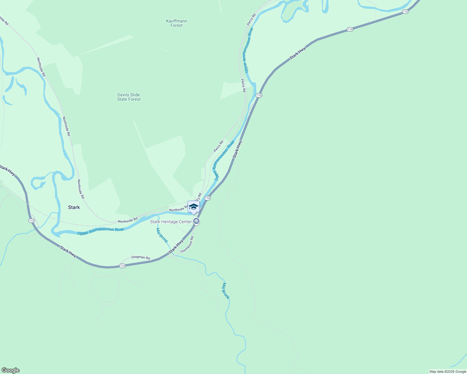 map of restaurants, bars, coffee shops, grocery stores, and more near 10 Millbrook Road in Stark