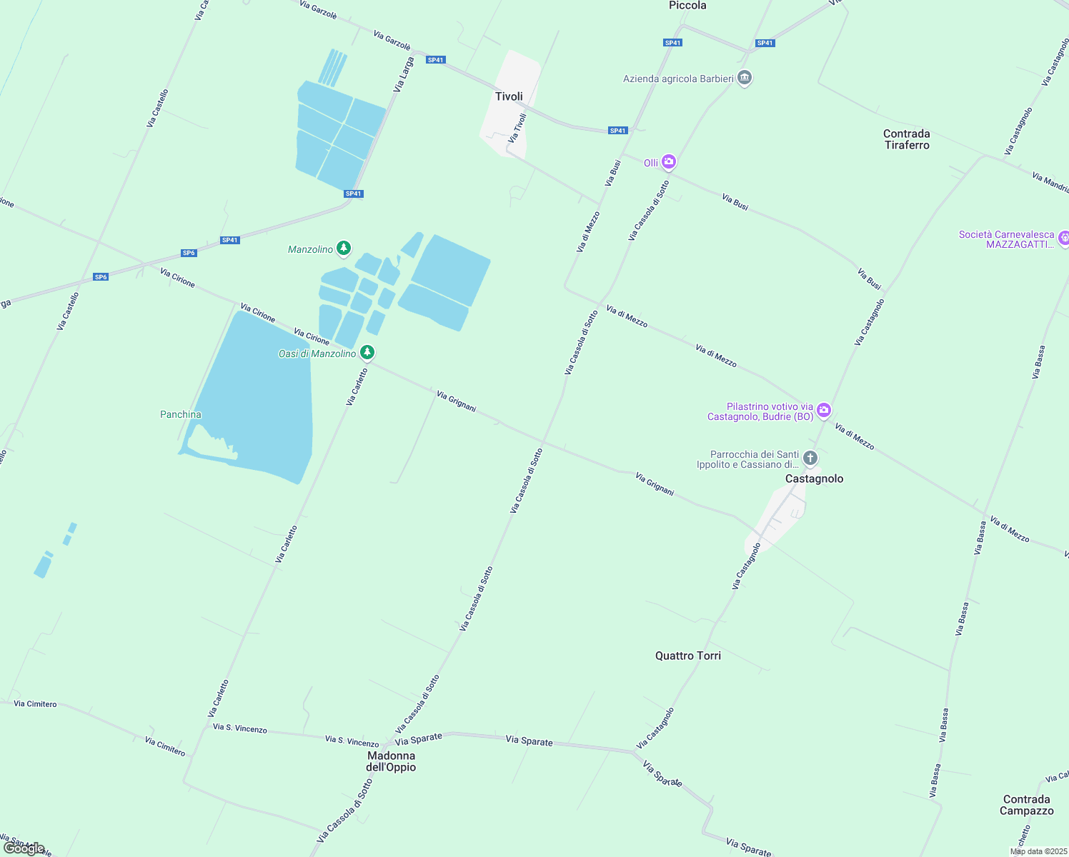 map of restaurants, bars, coffee shops, grocery stores, and more near 3 Via Grignani in Città Metropolitana di Bologna
