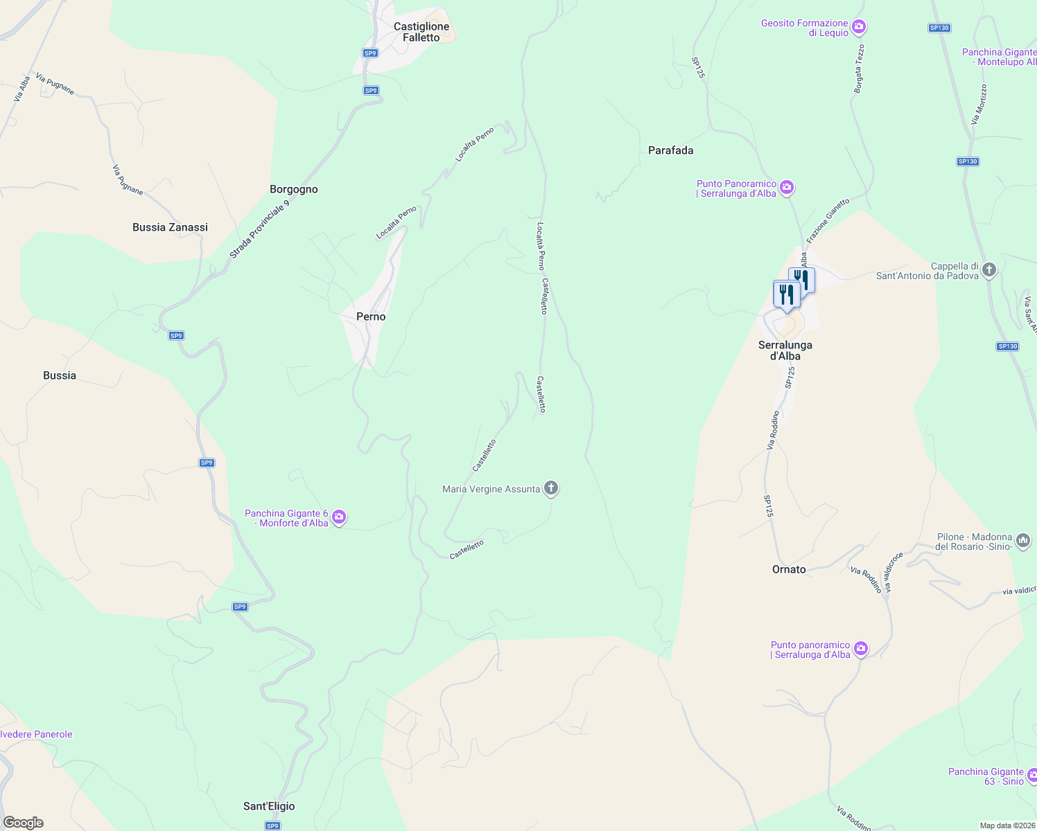 map of restaurants, bars, coffee shops, grocery stores, and more near 1 Castelletto in Provincia di Cuneo