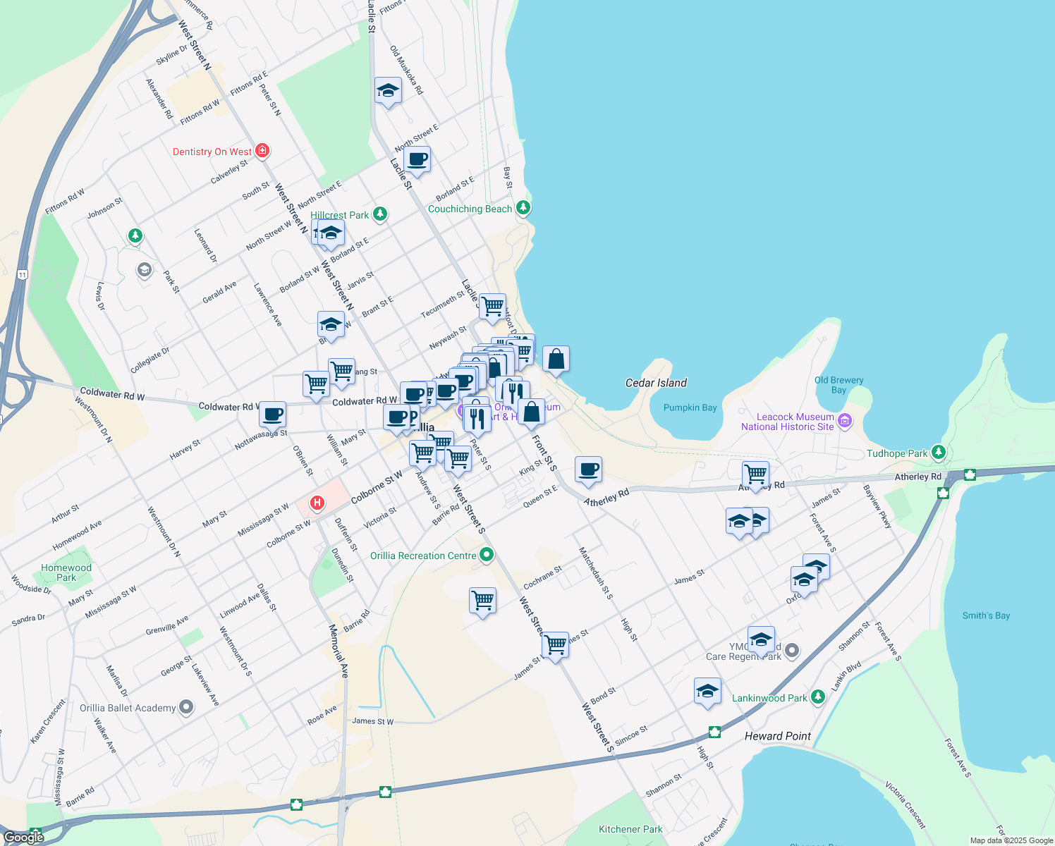 68 Front Street South, Orillia ON Walk Score