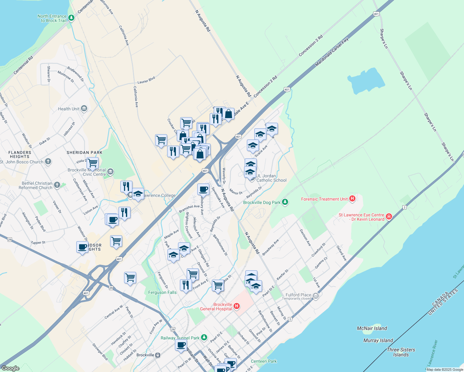 43 Manor Drive, Brockville ON Walk Score