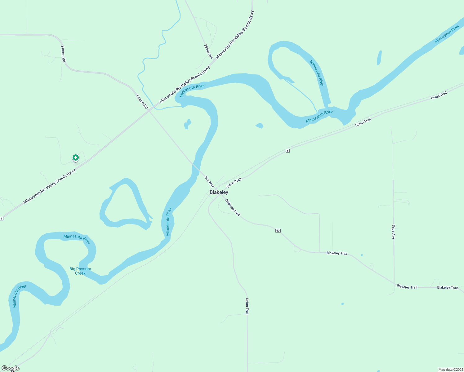 map of restaurants, bars, coffee shops, grocery stores, and more near 23277 Union Trail in Belle Plaine
