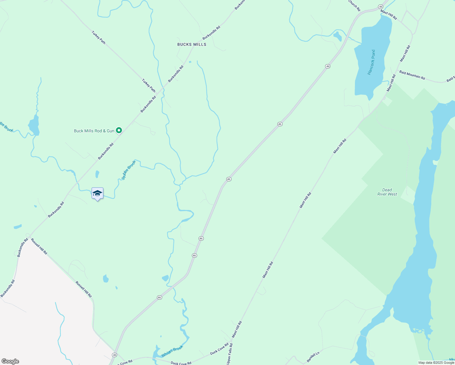 map of restaurants, bars, coffee shops, grocery stores, and more near 773 Maine 46 in Bucksport