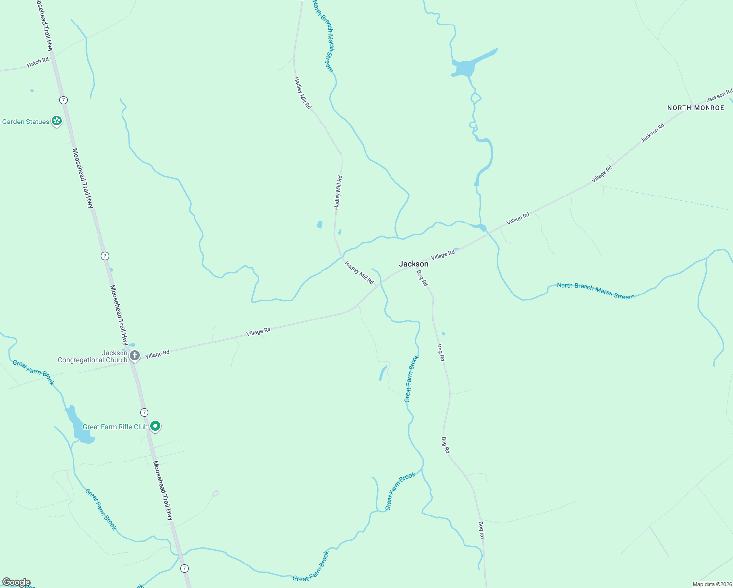 map of restaurants, bars, coffee shops, grocery stores, and more near 137 Village Road in Jackson