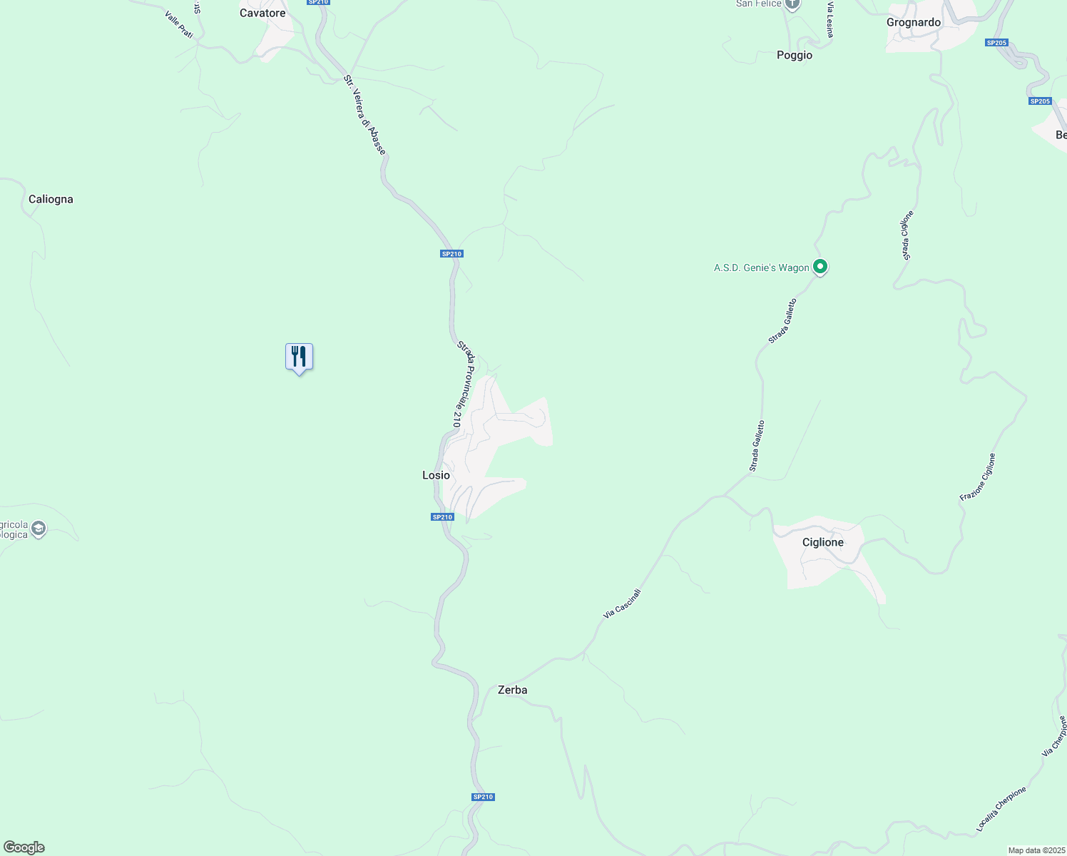 map of restaurants, bars, coffee shops, grocery stores, and more near 390 Villaggio Losio in Losio