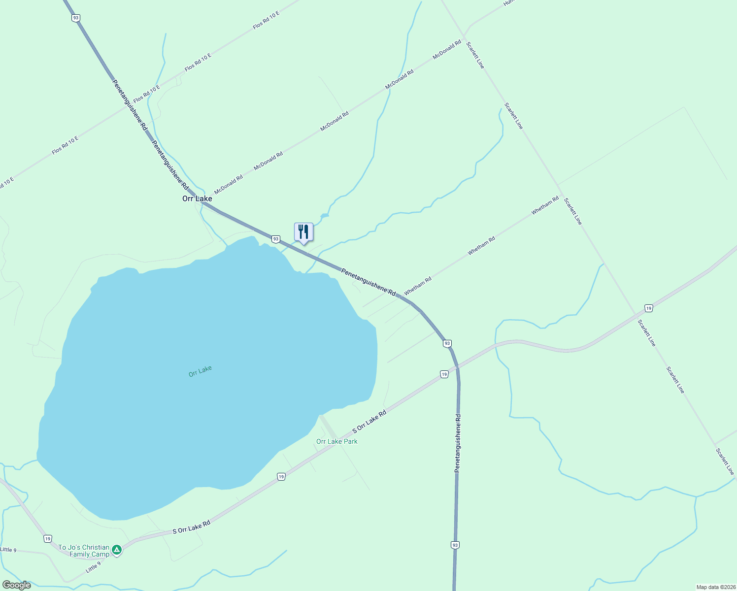 map of restaurants, bars, coffee shops, grocery stores, and more near 6 Difelices Lane in Elmvale