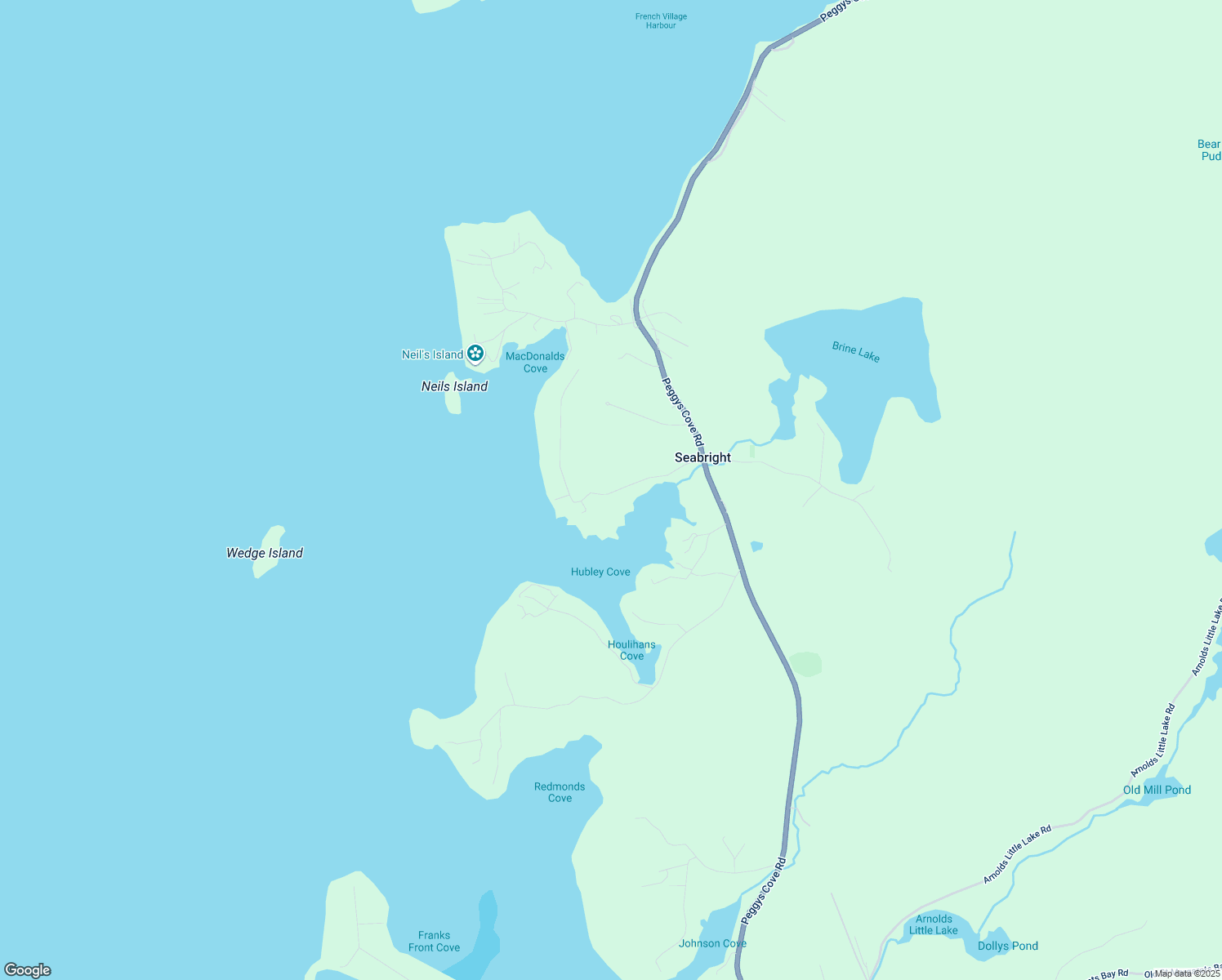 map of restaurants, bars, coffee shops, grocery stores, and more near 79 Irwin Hubley Road in Seabright