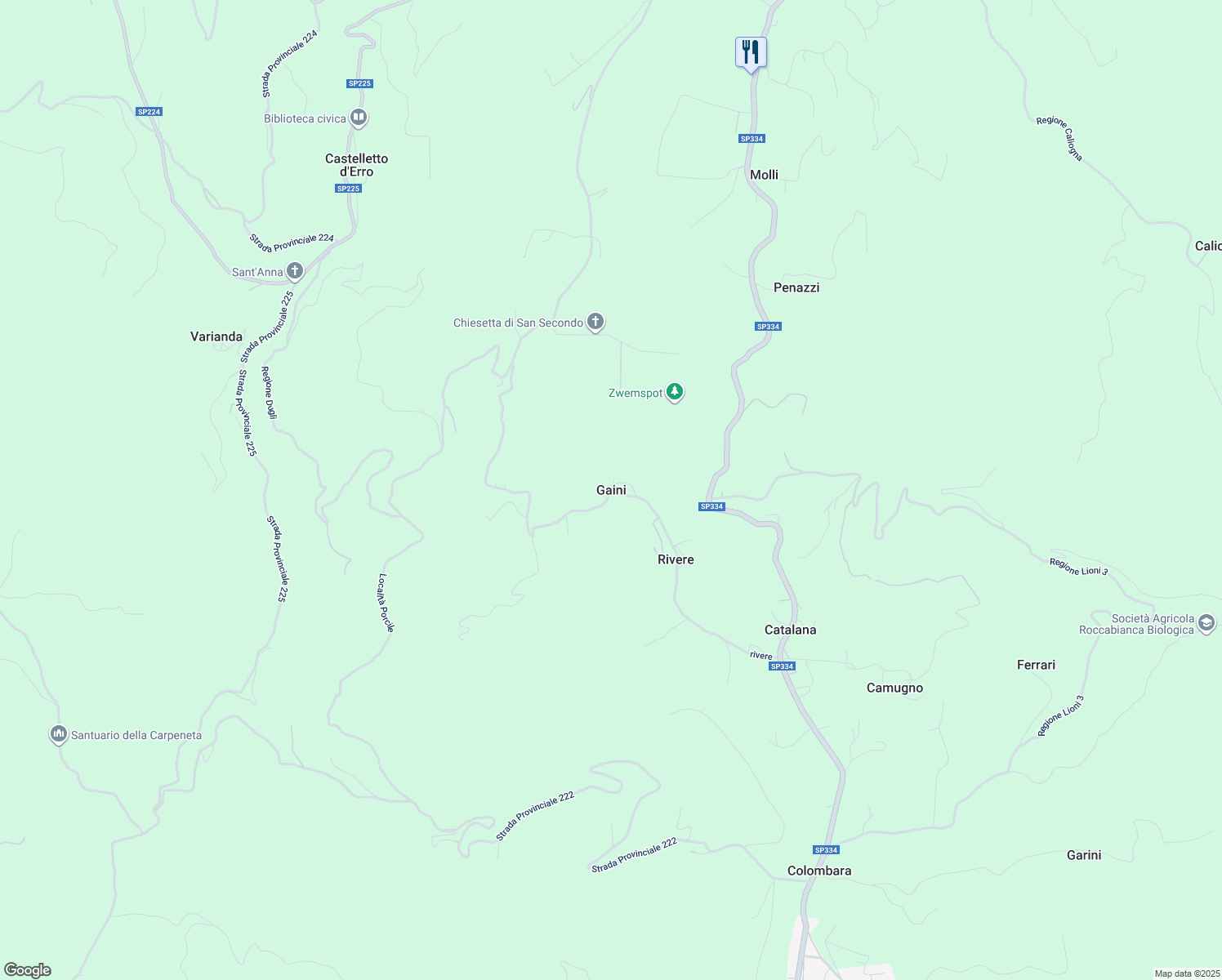map of restaurants, bars, coffee shops, grocery stores, and more near in Province of Alessandria