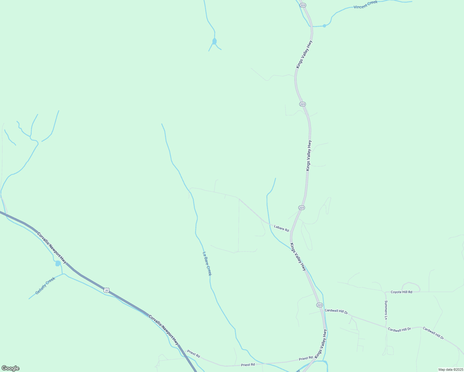 map of restaurants, bars, coffee shops, grocery stores, and more near 23601 Labare Road in Philomath