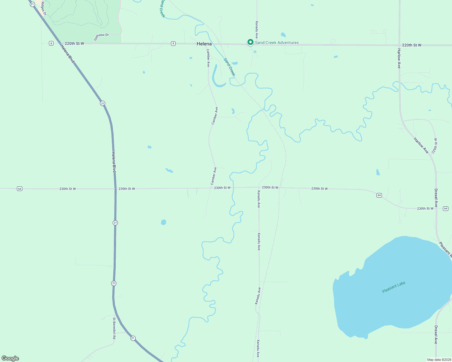 map of restaurants, bars, coffee shops, grocery stores, and more near 3100 230th Street West in Jordan