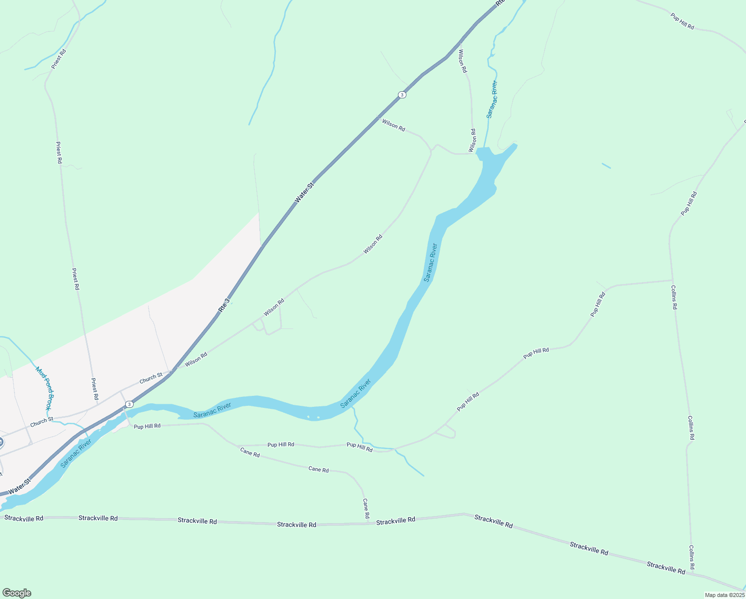 map of restaurants, bars, coffee shops, grocery stores, and more near 181 Wilson Road in Saranac