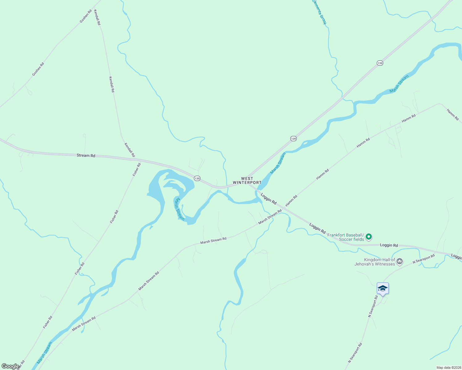 map of restaurants, bars, coffee shops, grocery stores, and more near 571 Stream Road in Frankfort