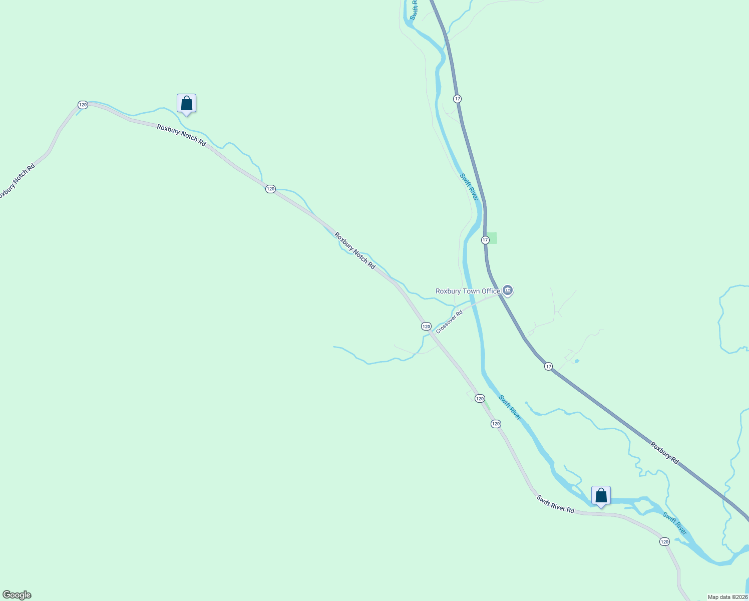 map of restaurants, bars, coffee shops, grocery stores, and more near 148 Roxbury Notch Road in Roxbury