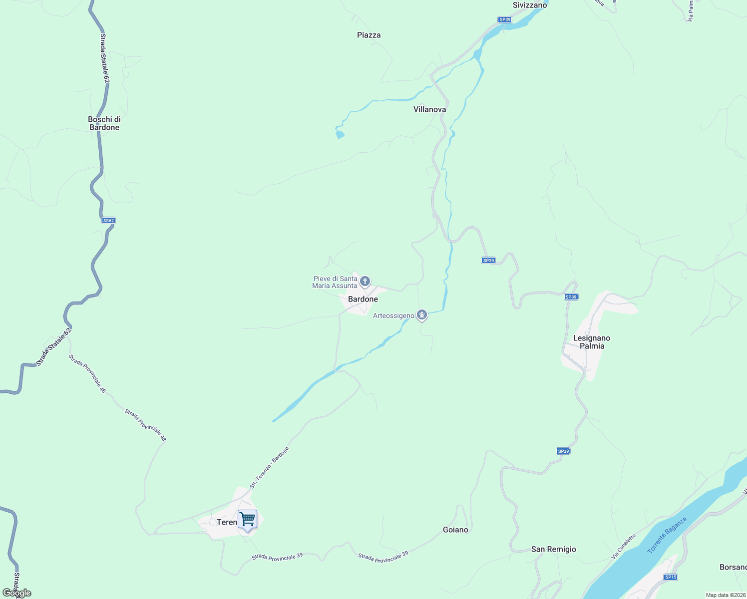 map of restaurants, bars, coffee shops, grocery stores, and more near 31 Località Cà di Bardone in Bardone