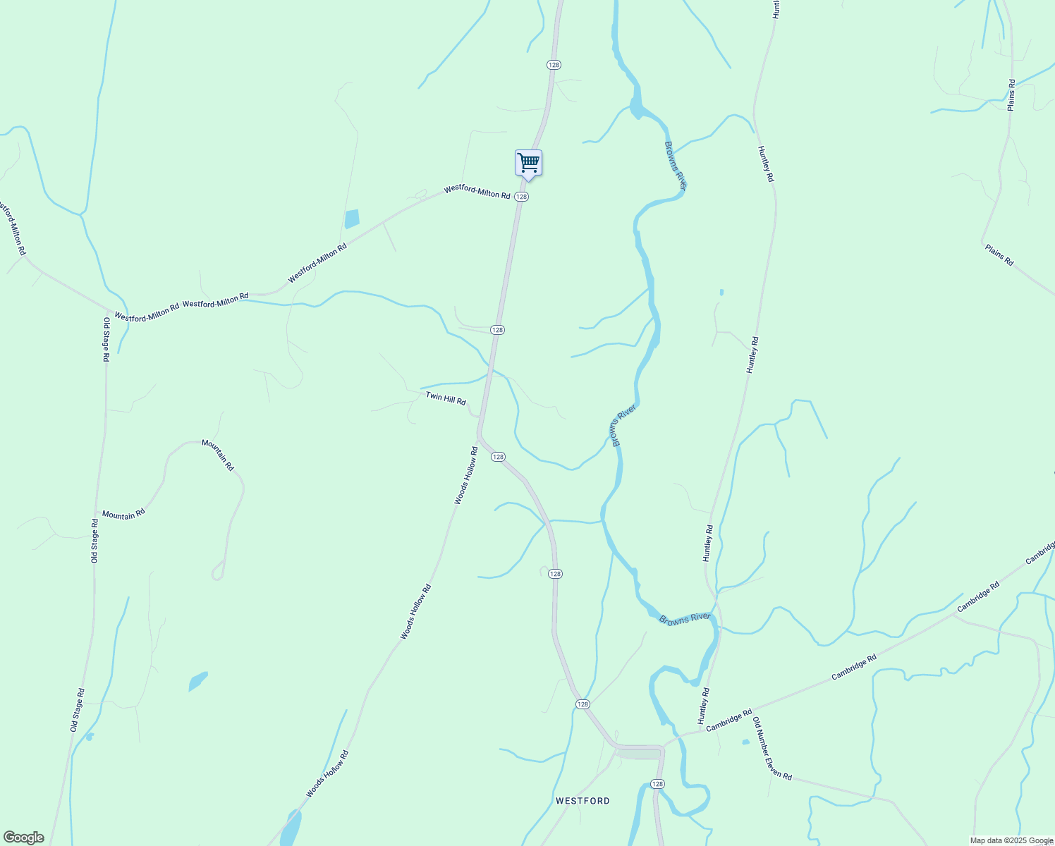 map of restaurants, bars, coffee shops, grocery stores, and more near 31 Bouffard Lane in Westford