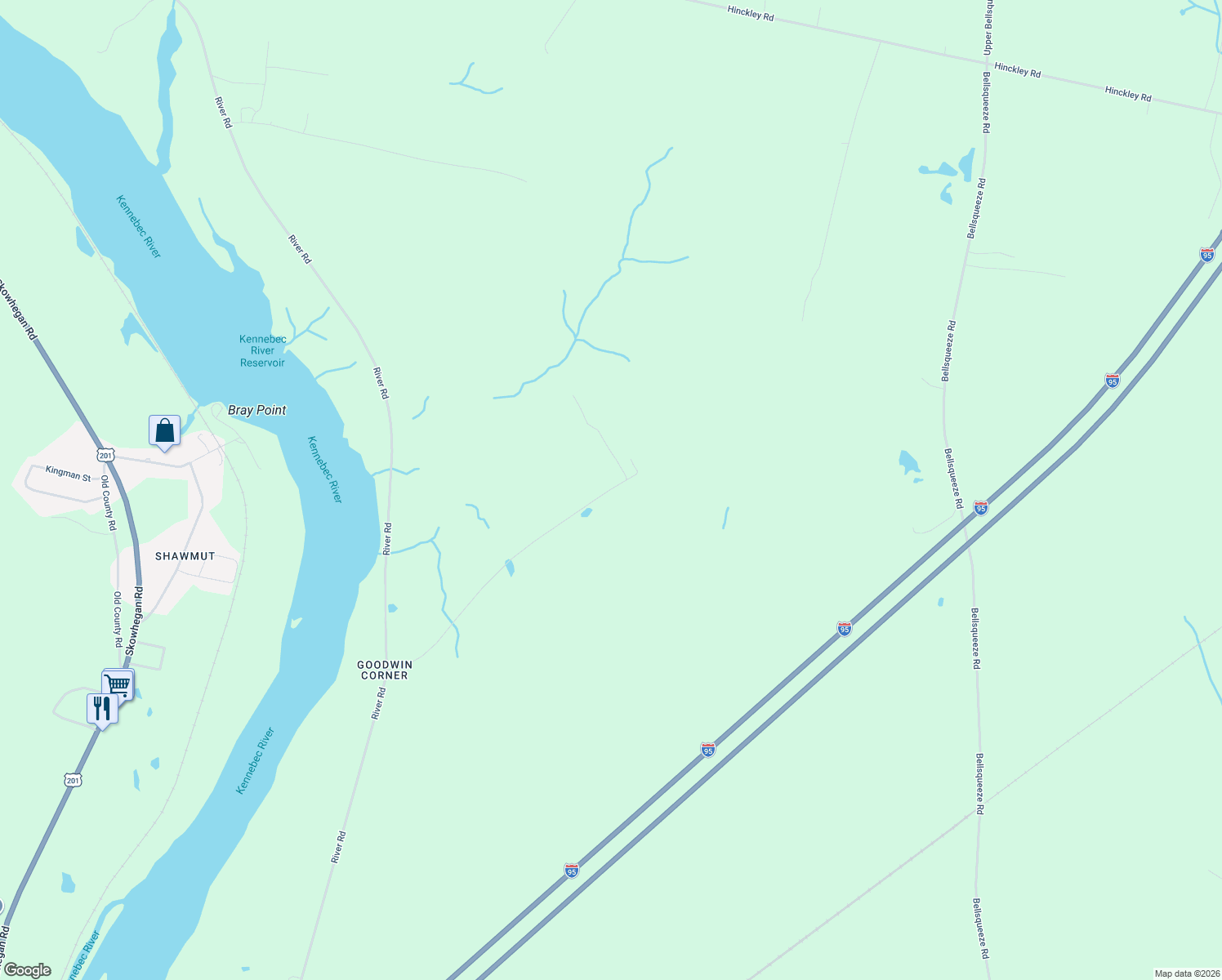 map of restaurants, bars, coffee shops, grocery stores, and more near 183 Wyman Road in Benton