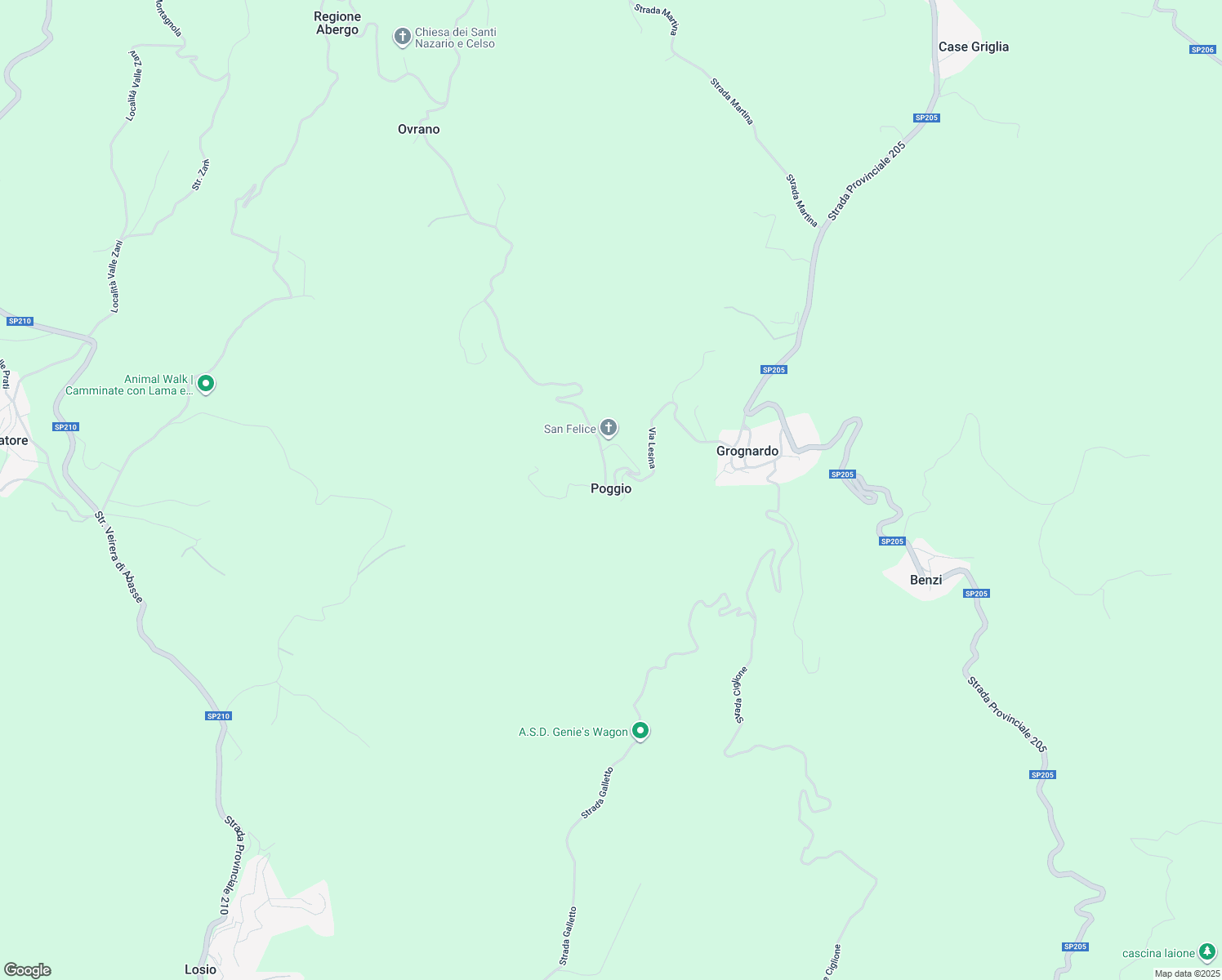 map of restaurants, bars, coffee shops, grocery stores, and more near 41 Via Poggio in Poggio