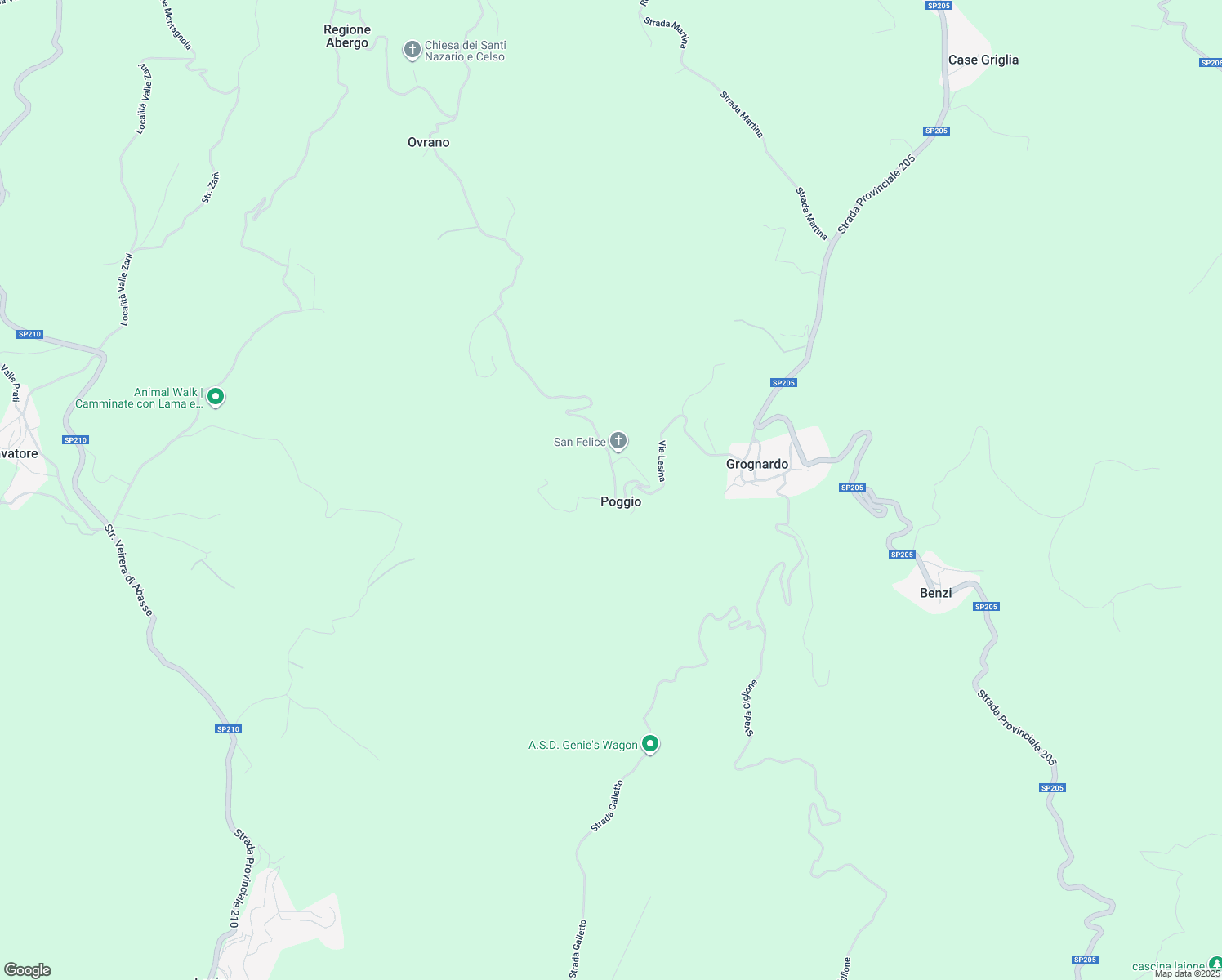 map of restaurants, bars, coffee shops, grocery stores, and more near 41 Via Poggio in Poggio