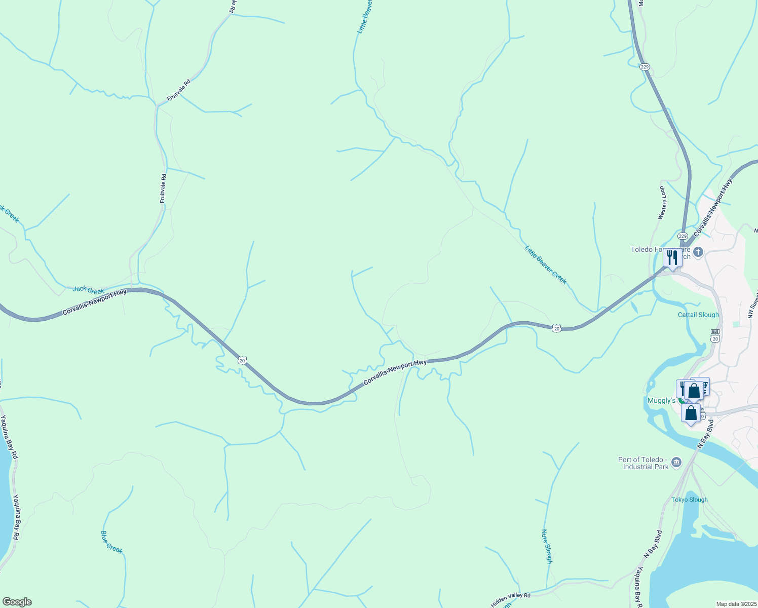 map of restaurants, bars, coffee shops, grocery stores, and more near 527 Tom Jack Road in Toledo
