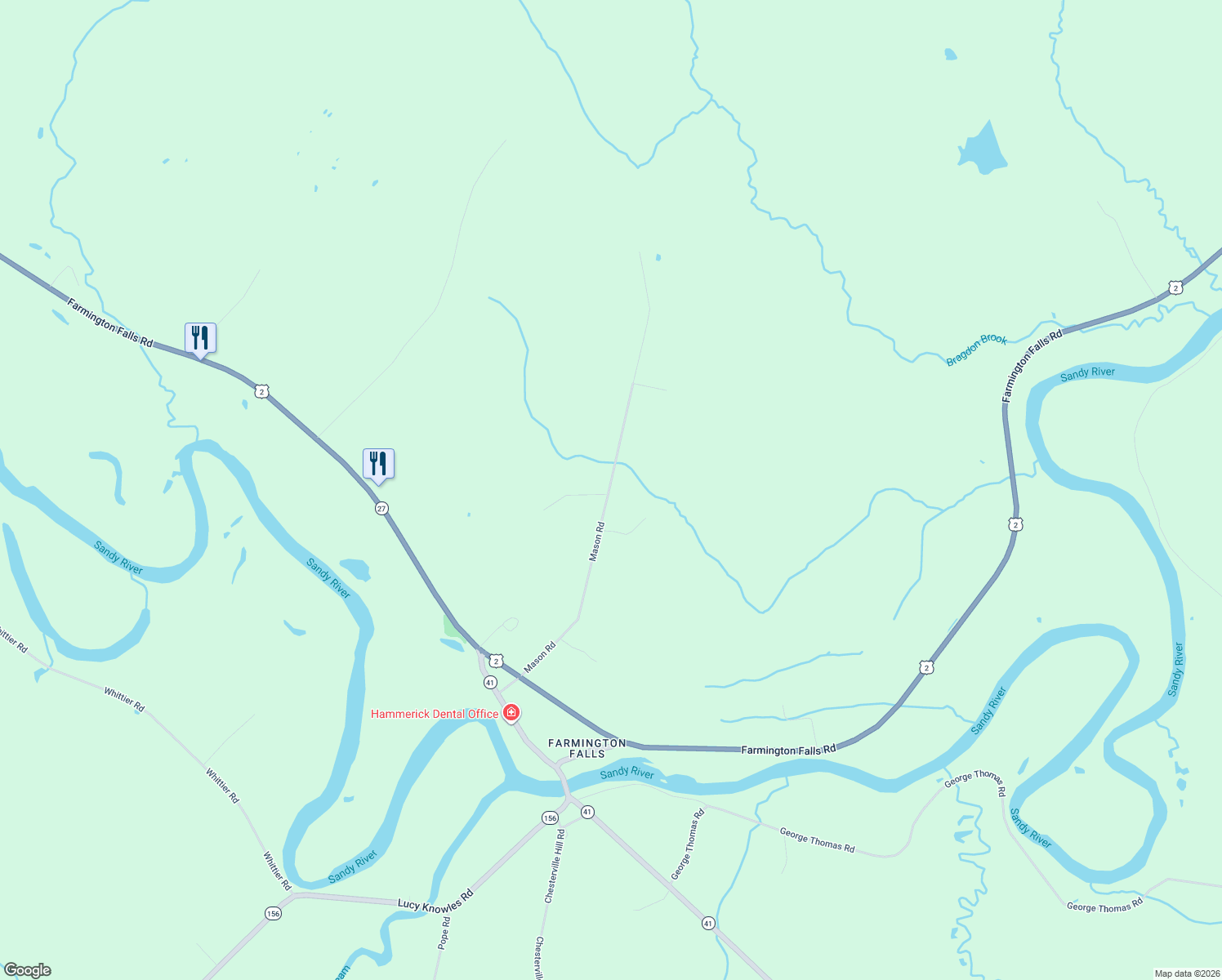 map of restaurants, bars, coffee shops, grocery stores, and more near 237 Mason Road in Farmington