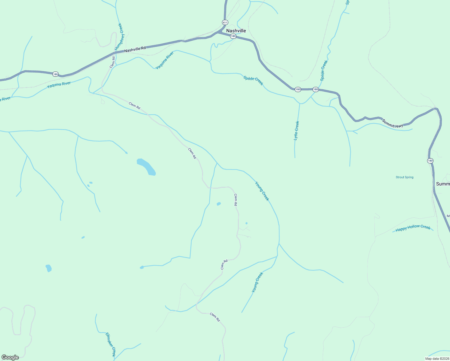 map of restaurants, bars, coffee shops, grocery stores, and more near 2592-3296 Clem Road in Blodgett