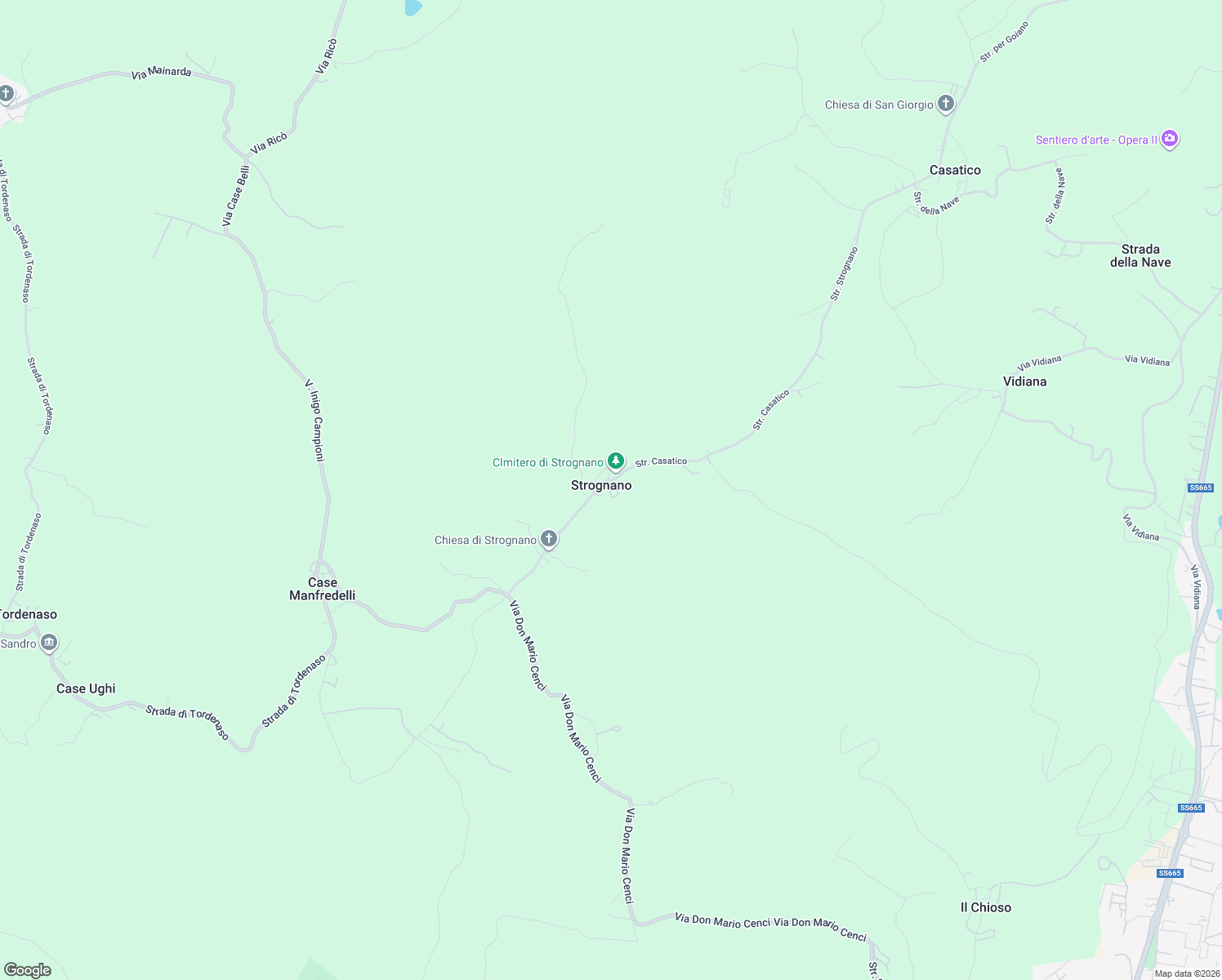 map of restaurants, bars, coffee shops, grocery stores, and more near 38 Strada Casatico in Strognano