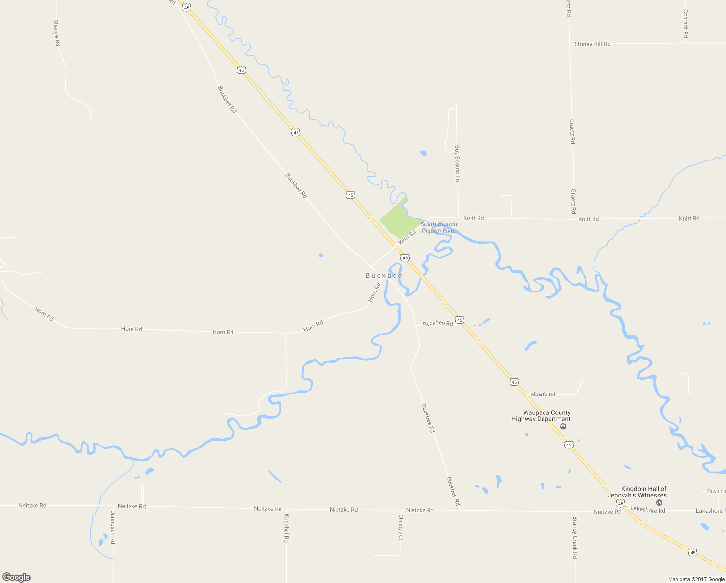 map of restaurants, bars, coffee shops, grocery stores, and more near N11303 Buckbee Road in Clintonville