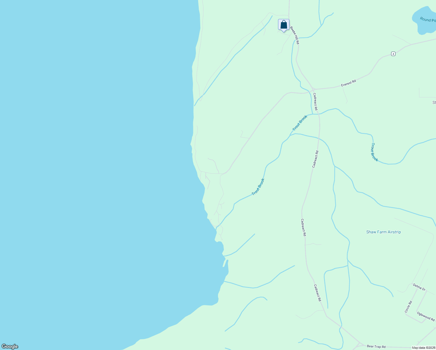 map of restaurants, bars, coffee shops, grocery stores, and more near 3 Everest Beach Road in Chittenden County