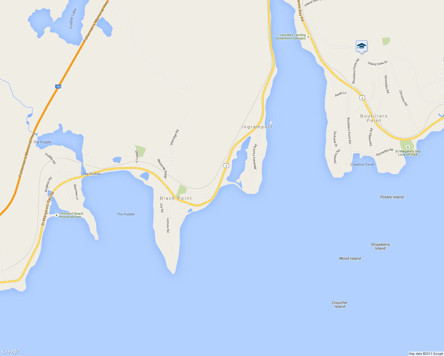 map of restaurants, bars, coffee shops, grocery stores, and more near 8278 Saint Margarets Bay Road in Black Point