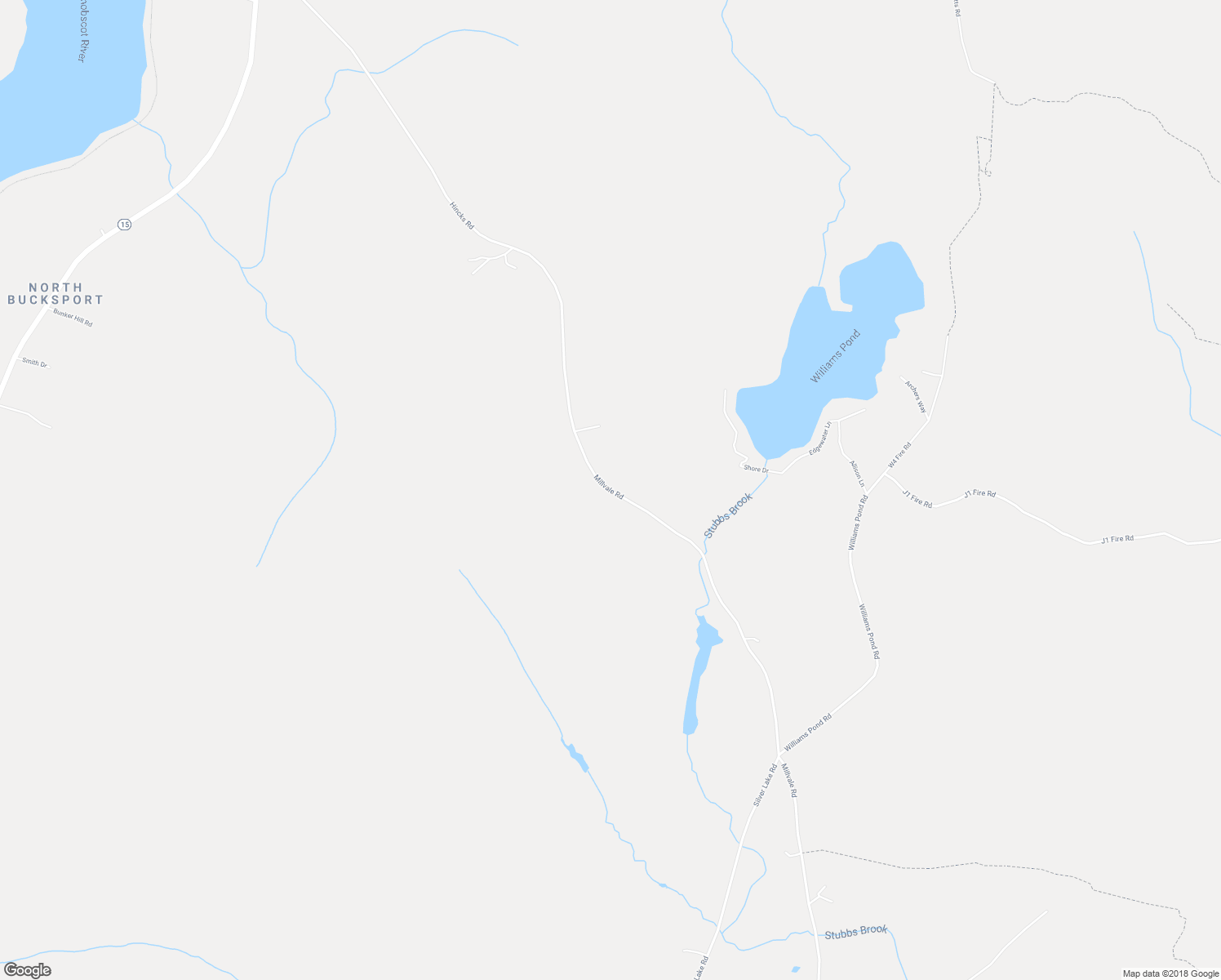 map of restaurants, bars, coffee shops, grocery stores, and more near Hincks Road in Bucksport