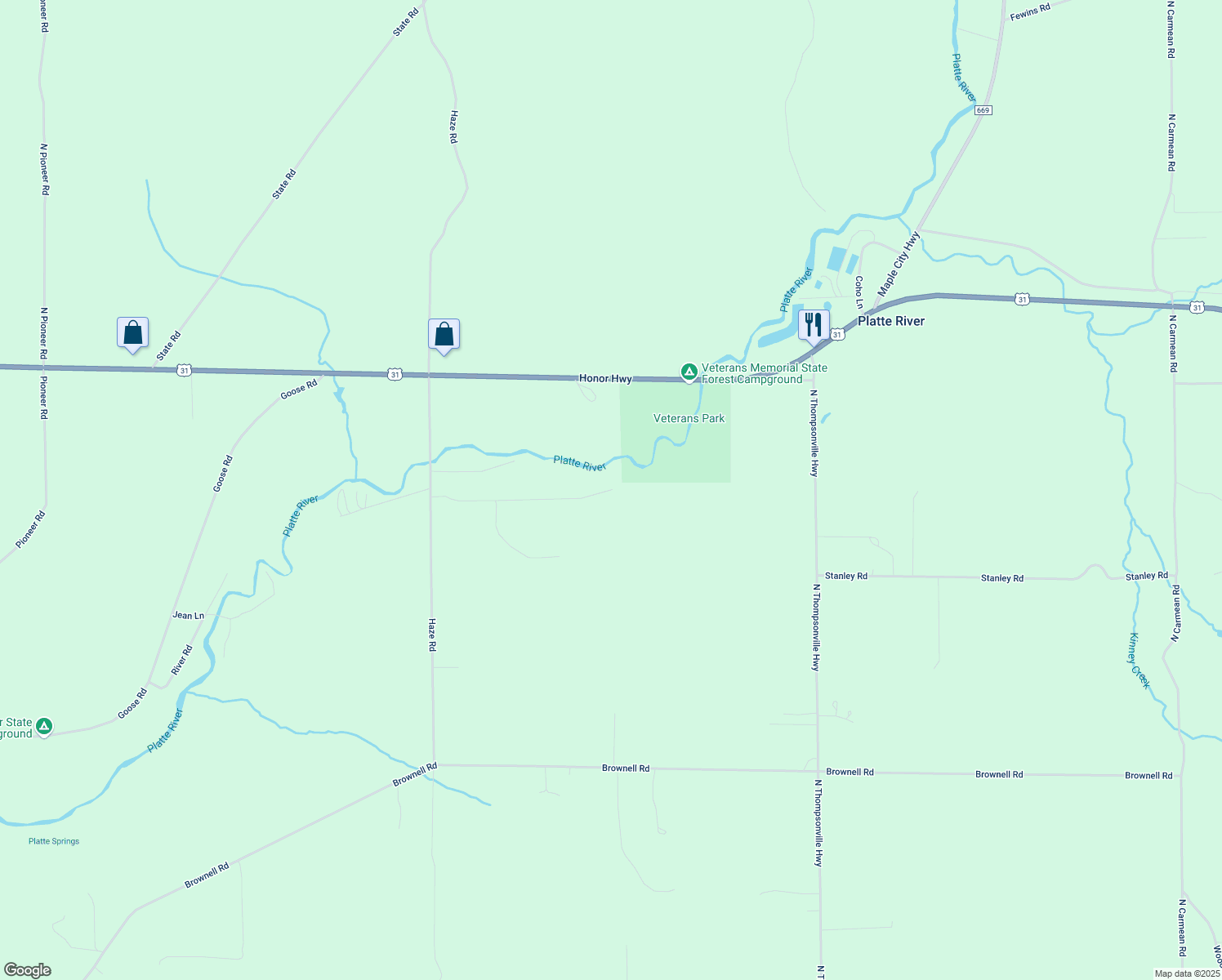 map of restaurants, bars, coffee shops, grocery stores, and more near 14518 Deer Valley Ln in Beulah