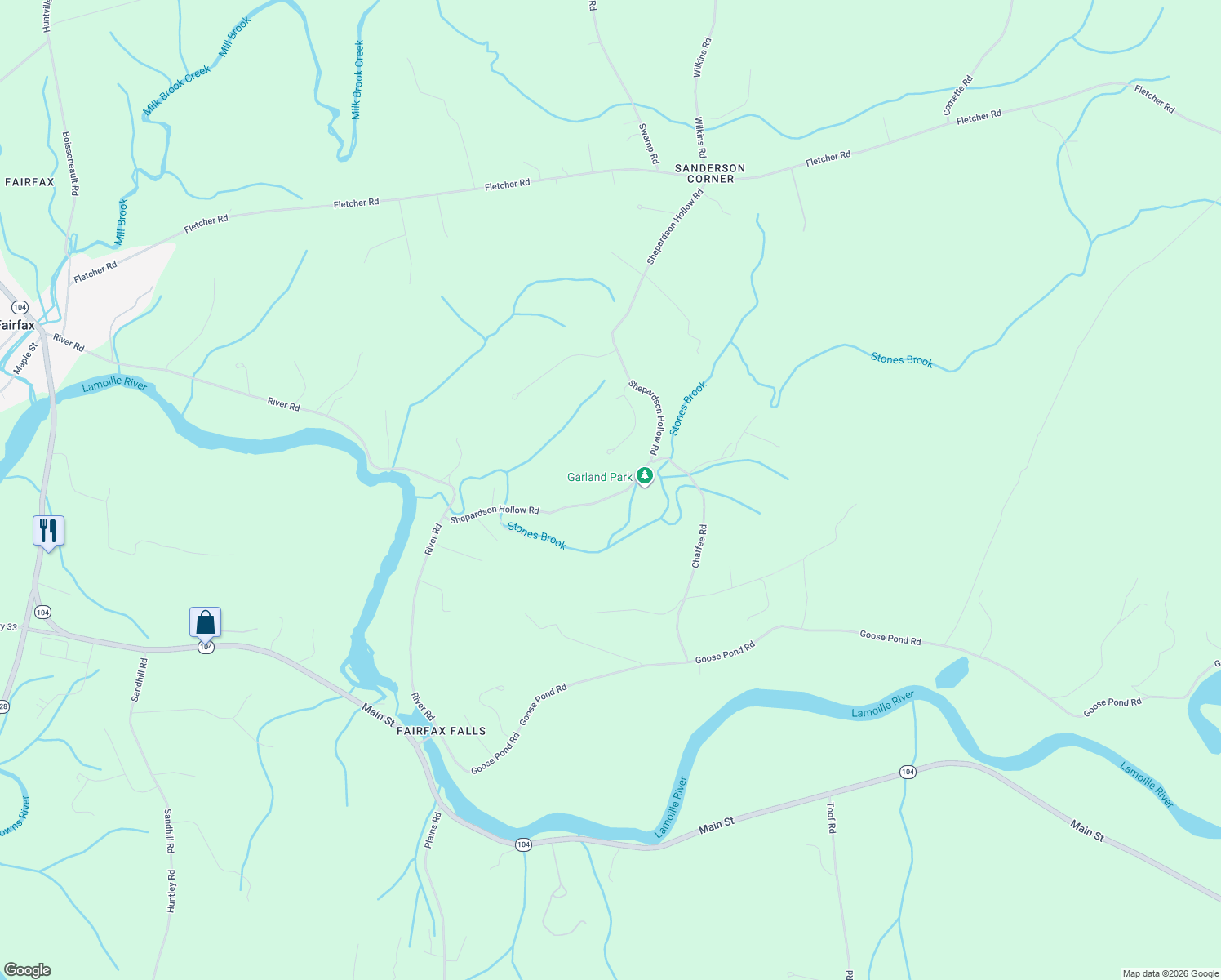 map of restaurants, bars, coffee shops, grocery stores, and more near Stone Brook Road in Westford